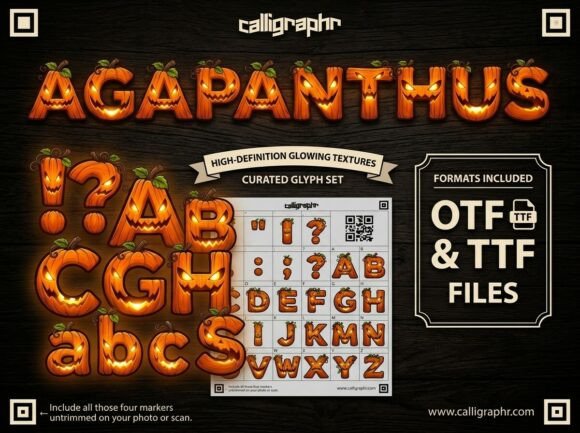 Agapanthus: The Glowing Display Font for Halloween Magic