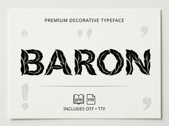 Baron: The Avant-Garde Typeface for Unforgettable Branding