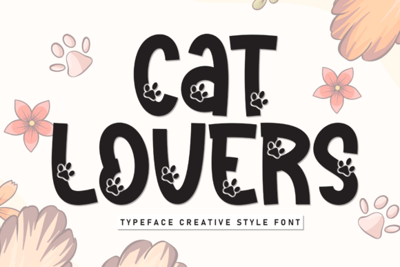 The Cat Lovers Typeface: Playful Paw Prints for Your Projects